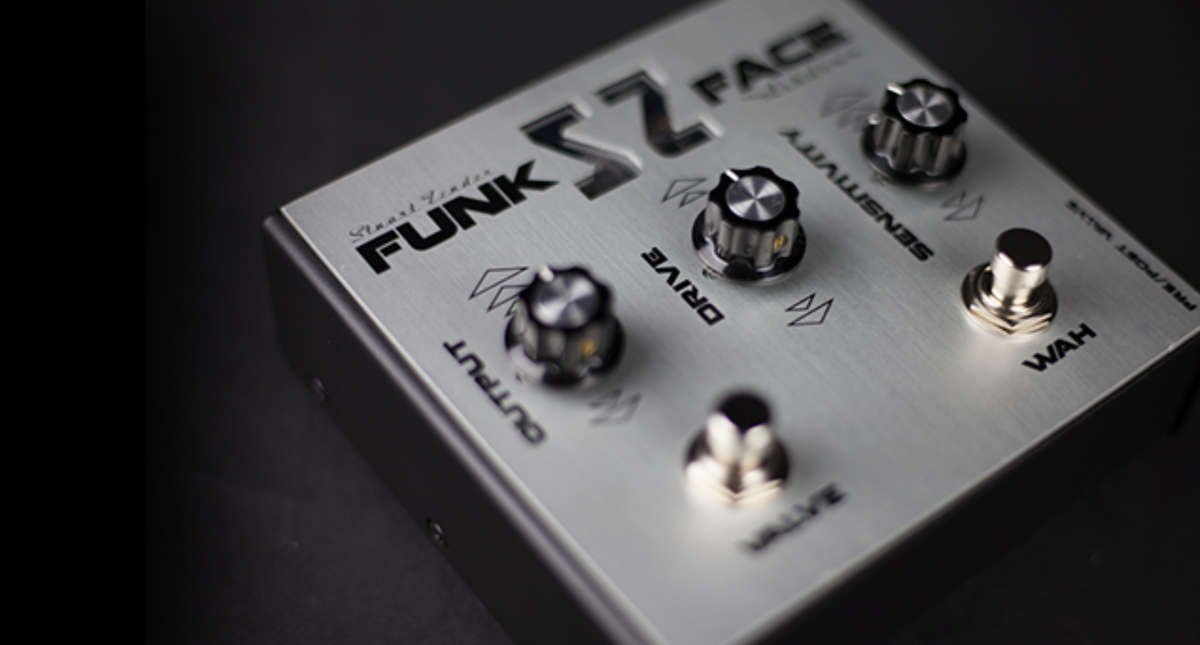 Close up of the Ashdown funk face pedal
