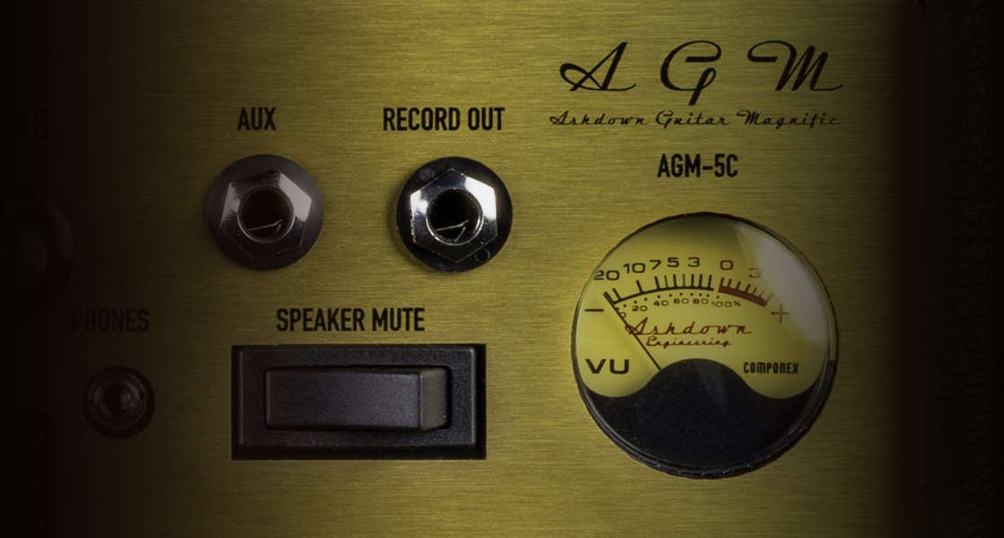 Close up of the vu meter on the Ashdown AGM 5C