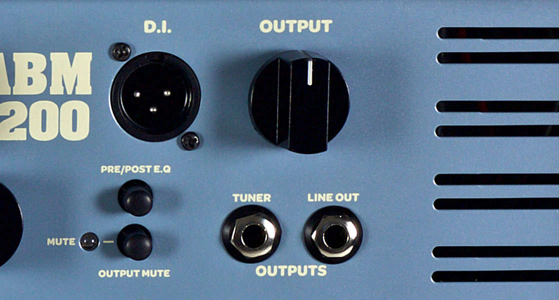 Ashdown ABM 1200 evo iv head professional connections  including jack and speakon sockets