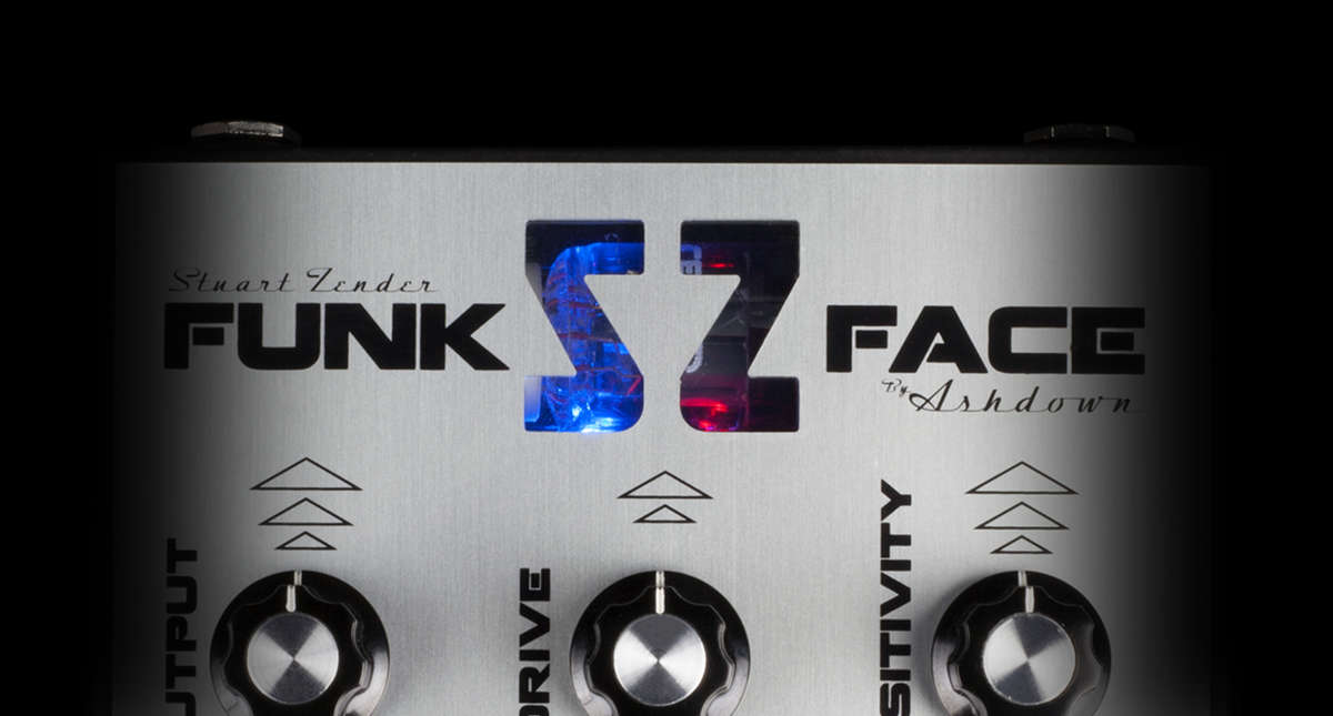 Close up of the valves in the Ashdown funk face pedal