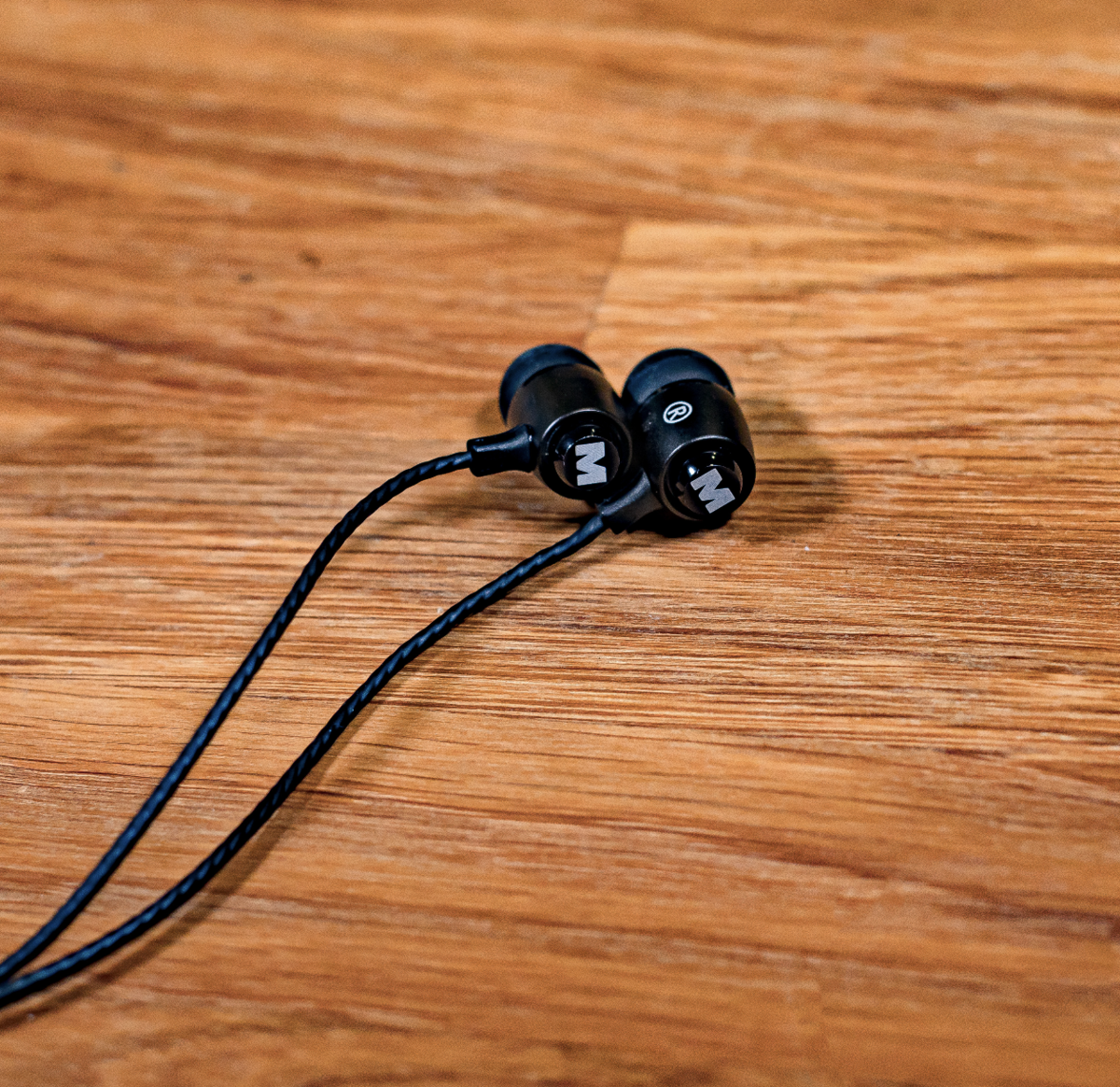 Close up of the earbuds of the NOVU m ears