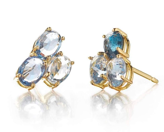 Blue Sapphire Ombre Stud Earrings, Paolo Costagli