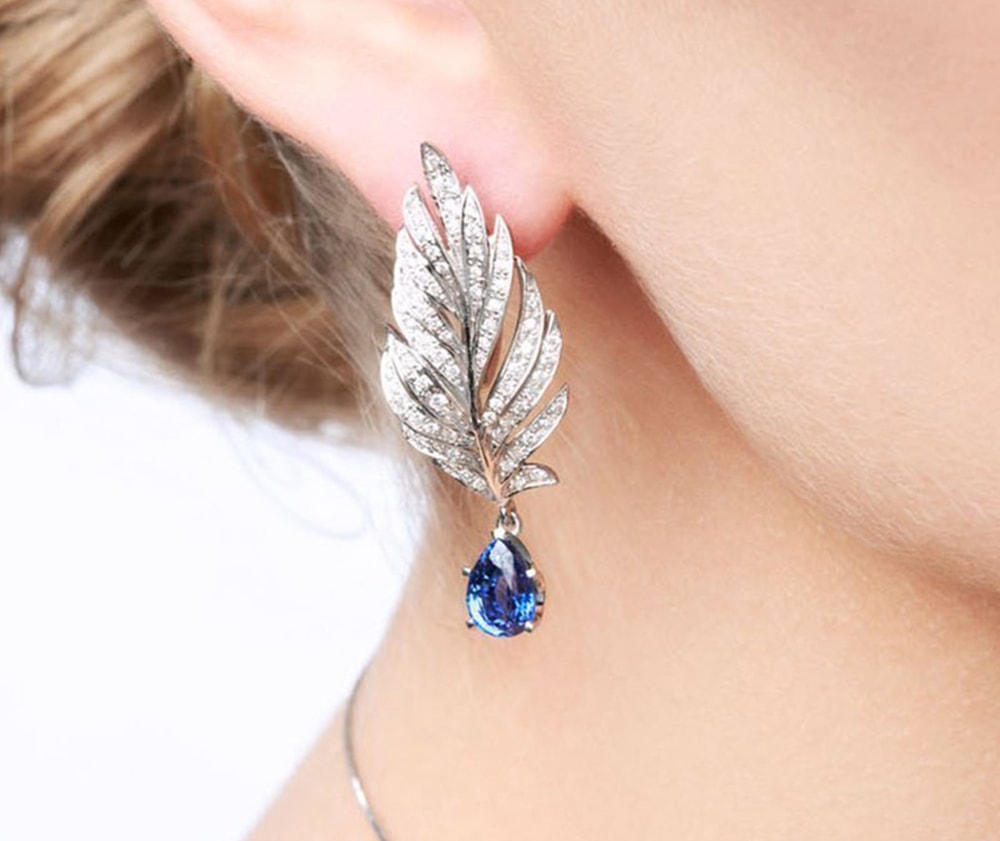 Angel Sapphire Earrings,  Chekotin Jewellery