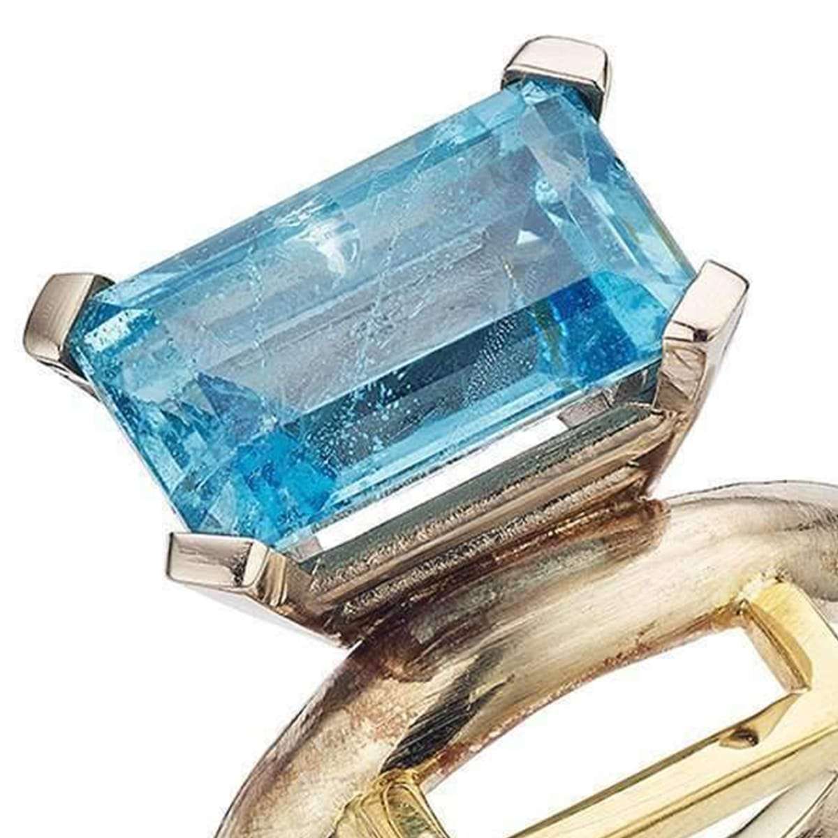 March birthstone - aquamarine ring