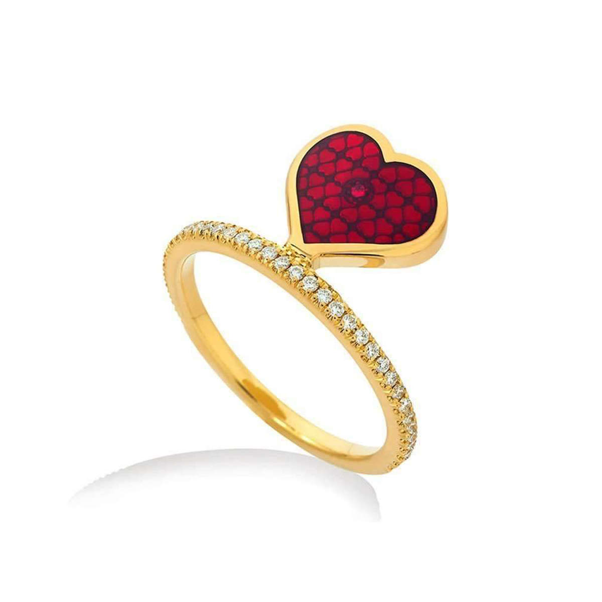 Red Casino Heart Ring - Raliegh Goss