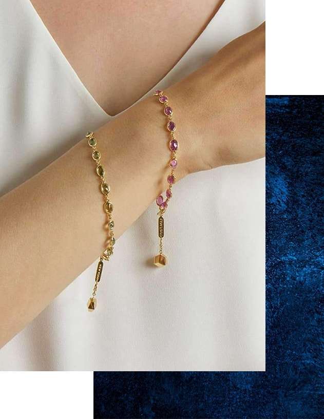 Bezel Set Pink Sapphire Ombre Bracelet,  Paolo Costagli New York