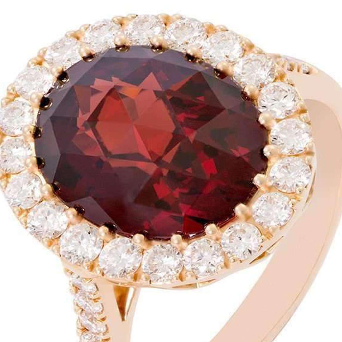 January birthstone - garnet ring