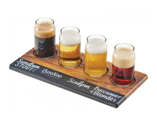 Cal Mil Beer Flight Tasting Board