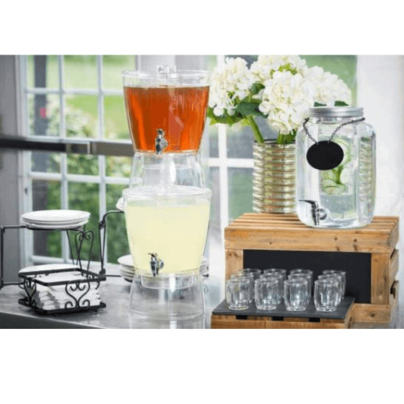 beverage dispensers for weddings, beverage tubs for parties