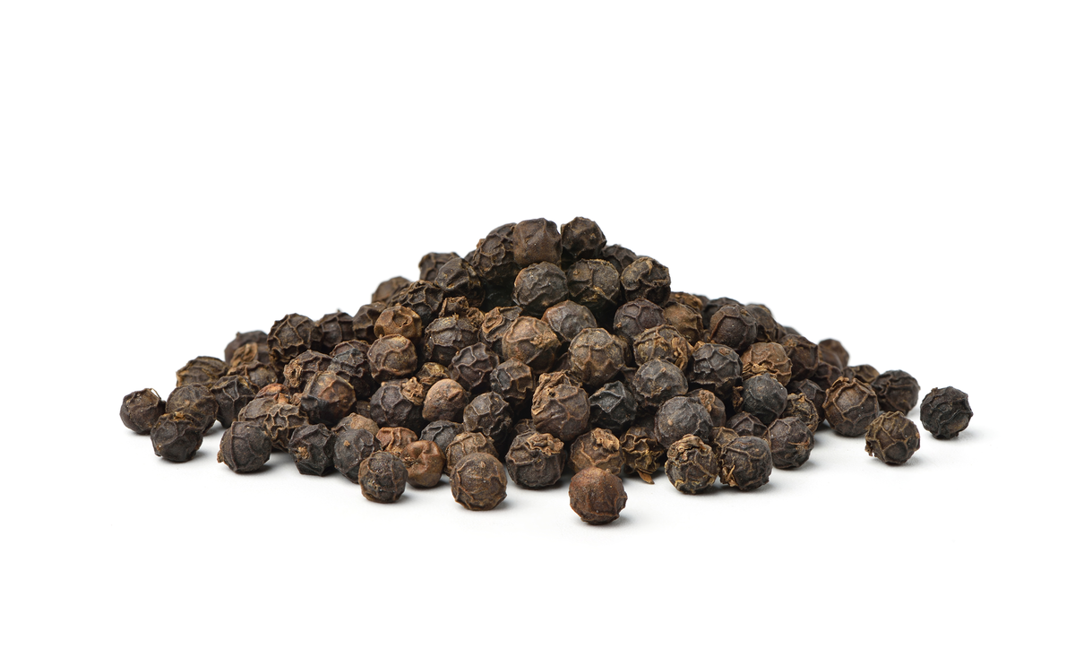 whole black pepper