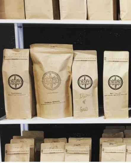 Bags of custom coffee