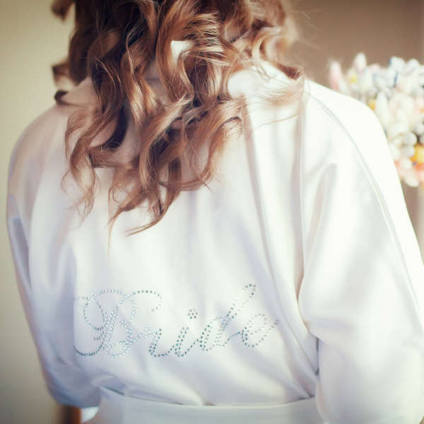 Bridal Robes with Rhinestones