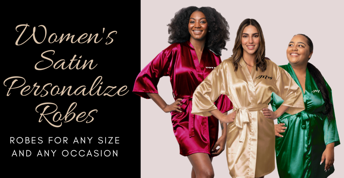 personalized womens robes for weddings, birthdays, girls trips, quinceanera and more