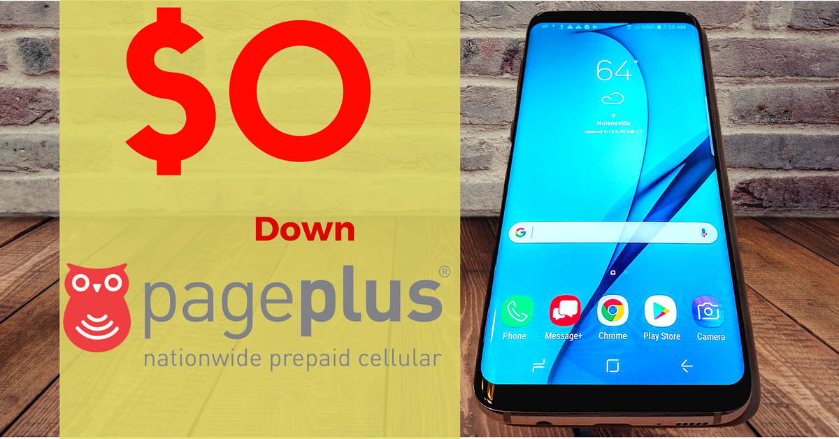 0 Down phones for Pageplus Prepaid No contract 