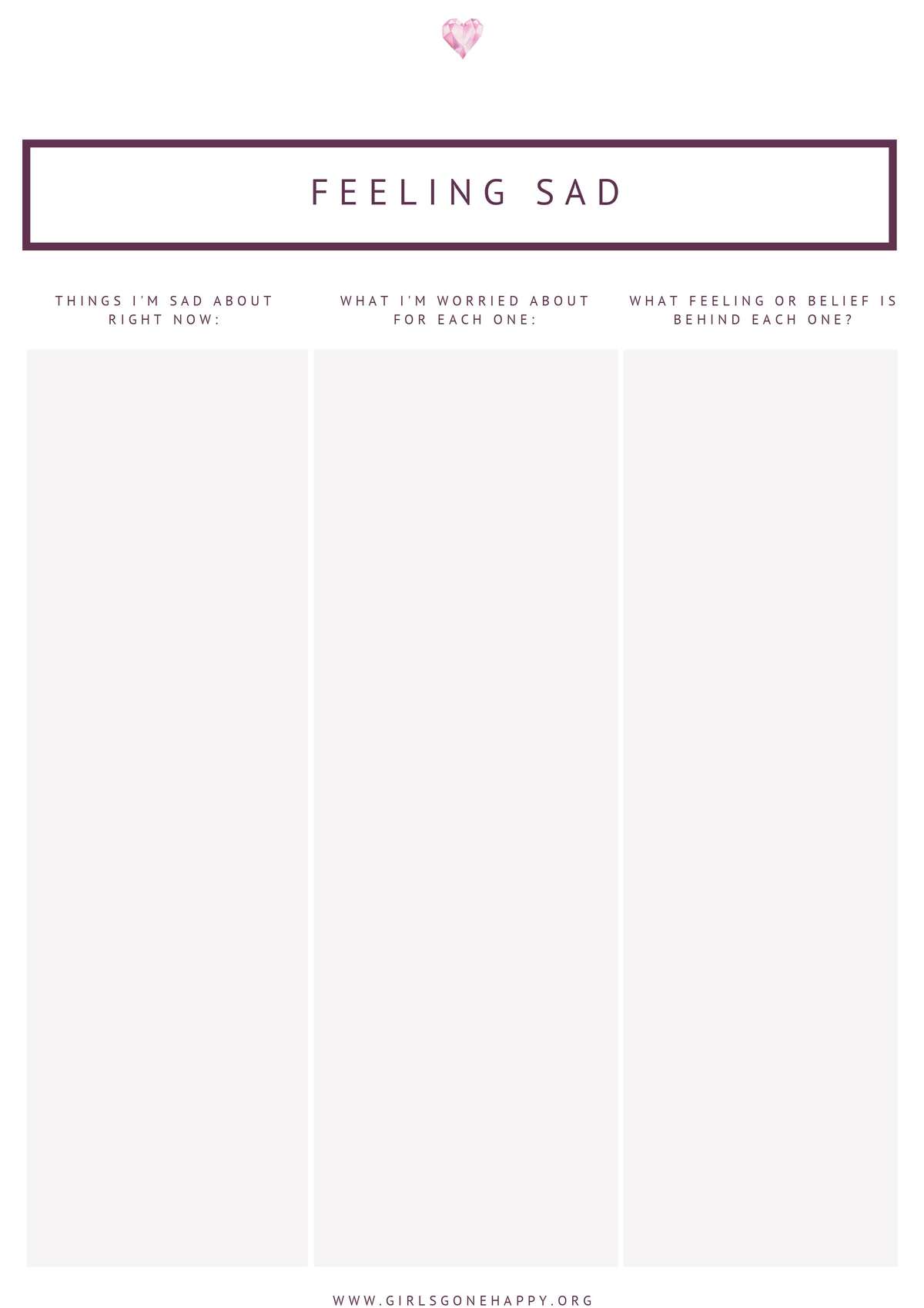 Feeling Sad Journaling List 