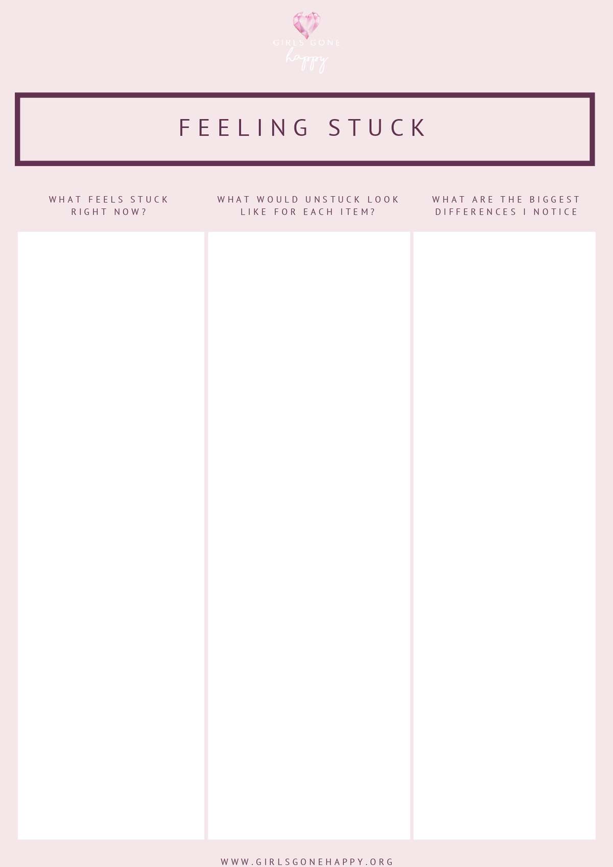 Feeling Stuck Journaling List