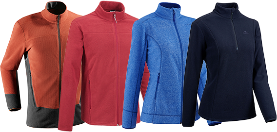 Womens' Fleece Pullover - MH 100 - Snow white, [EN] smoked black - Quechua  - Decathlon