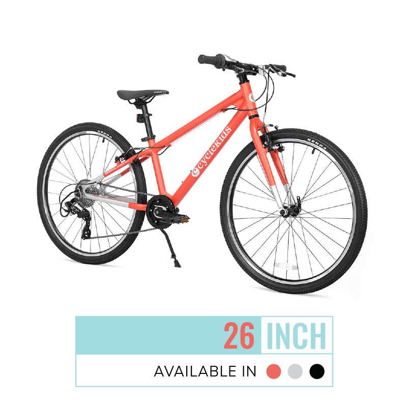 26" CYCLE Kids Bike | Available in Orange, Silver, and Black