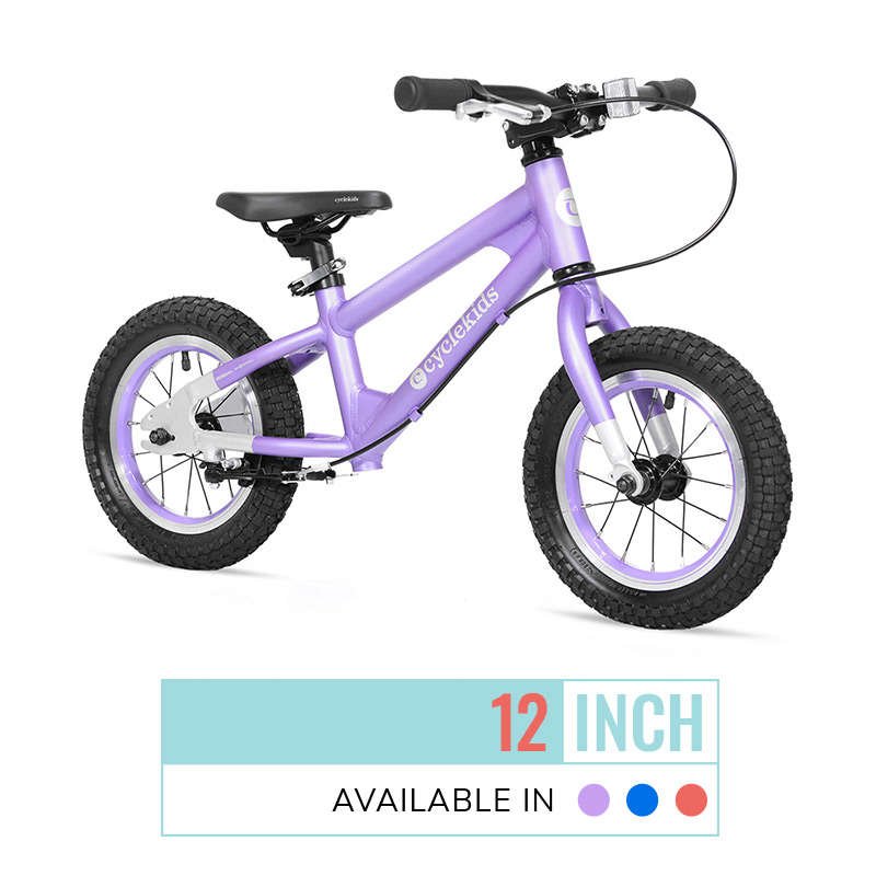 12" CYCLE Kids Balance Bike | Available in Lilac, Blue, and Orange