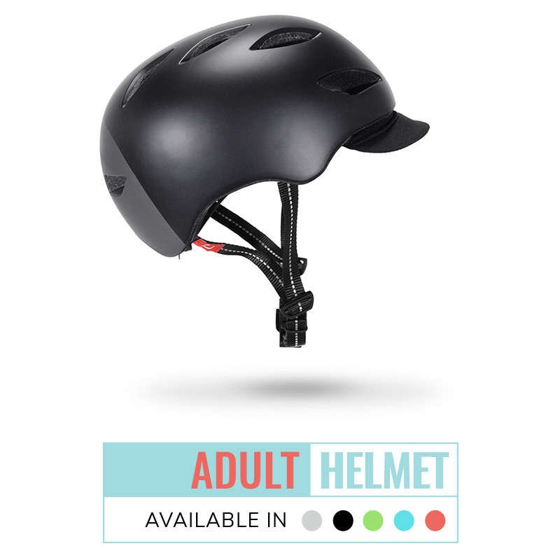 Adult Helmet | Available in Silver, Black, Lime Green, Light Blue, and Orange