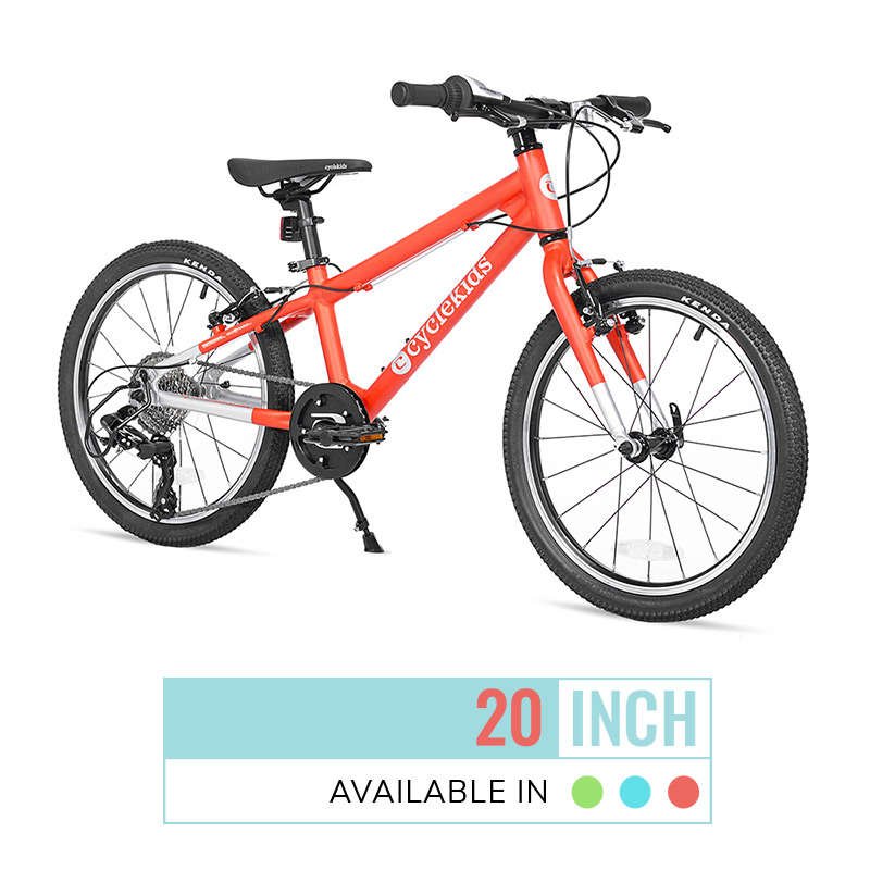 20" CYCLE Kids Bike | Available in Lime Green, Light Blue, and Orange