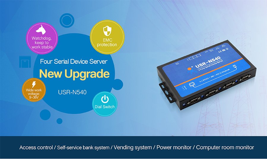 4-port Serial to IP Converters USR-N540