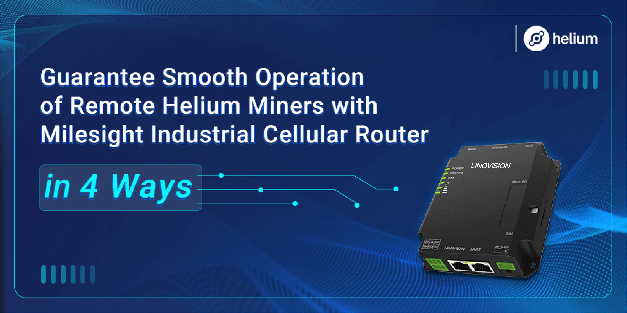 Guarantee Smooth Operation of Remote Helium Miners