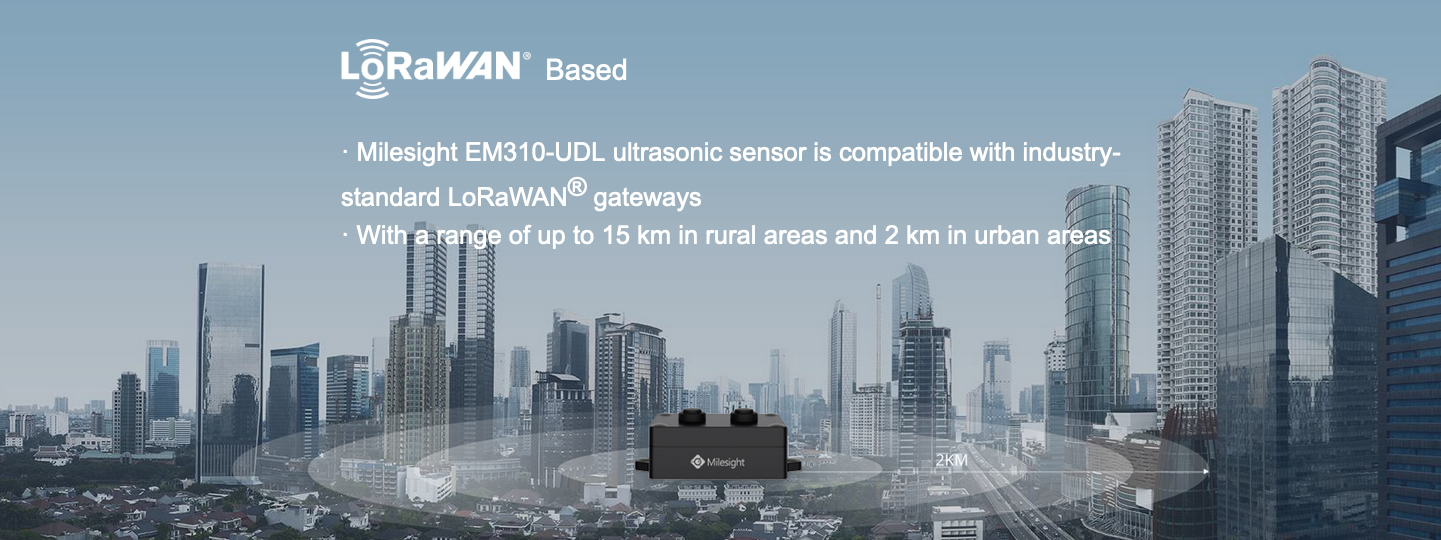 Milesight EM310 LoRaWAN® Ultrasonic Distance/Level Sensor