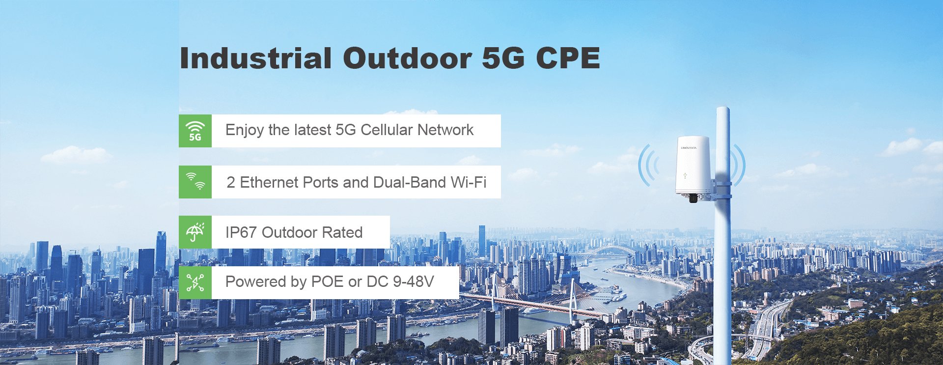 Industrial Outdoor 5G 4G CPE Router