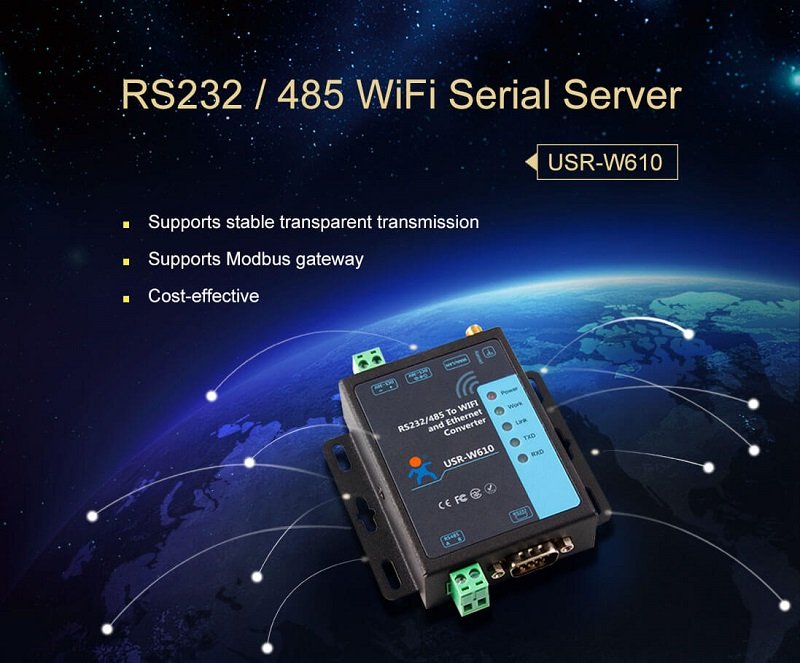 USR W610 BGNing RS232 RS485 Serial to WiFi Ethernet Wireless Converter