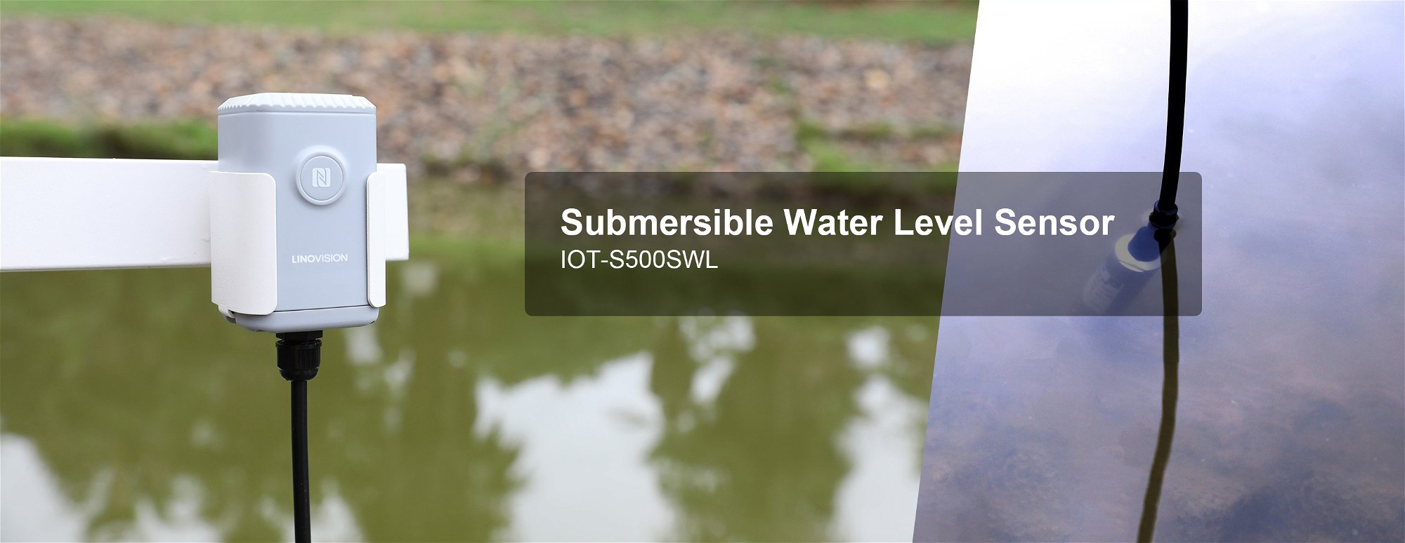 LoRaWAN Wireless Submersible Water Level Sensor with Long Life Battery