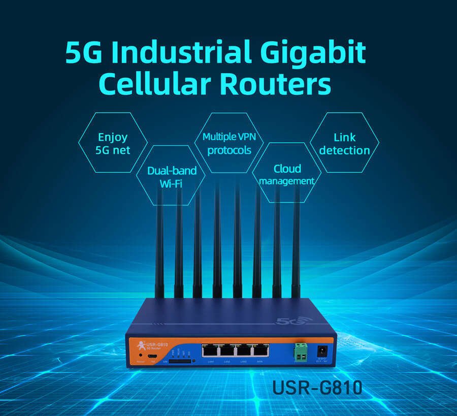 LINOVISION Industrial 5G Cellular Router with Dual 5G SIM Cards