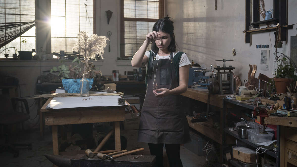 Jeweller Sarah Sears who created prototype buttons and hardware for maggie jayne garments