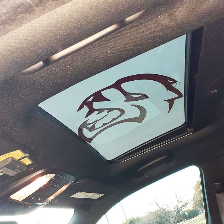 Car sunroof deals sticker