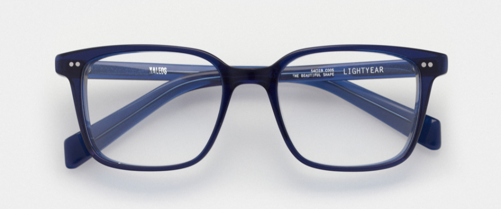 Kék színű, vékonyabb férfi szemüvegkeret a Kaleostól