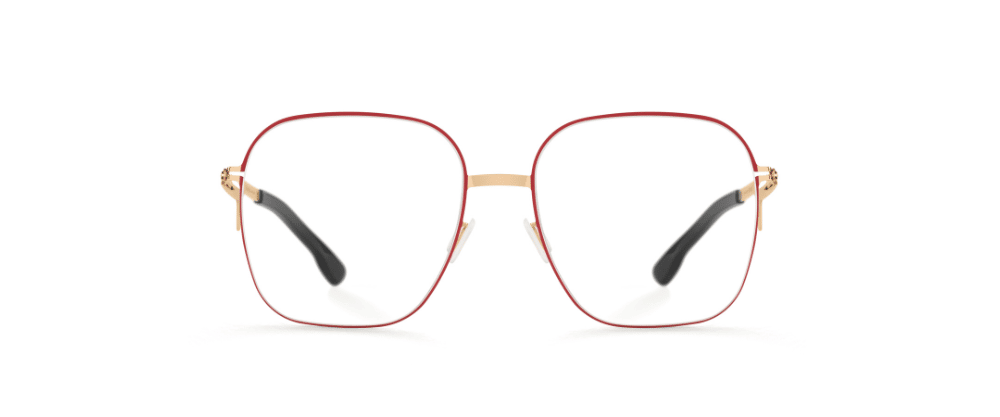 thin red metal frame for women