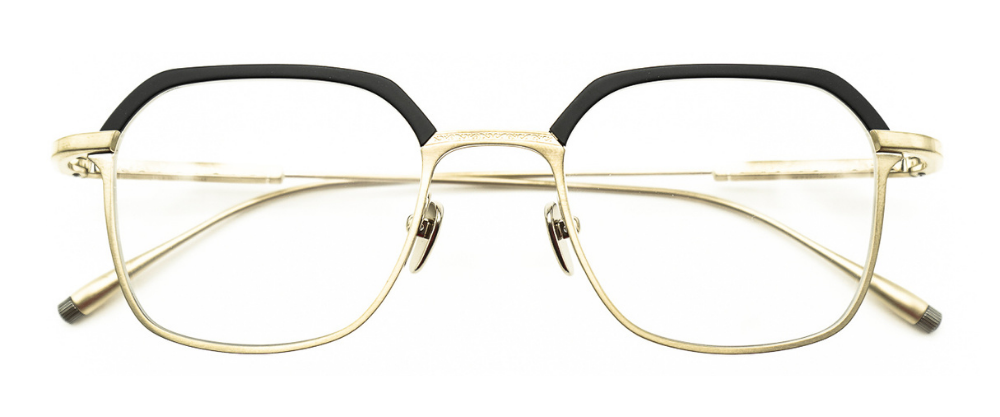 arany és fekete színű optikai szemüveg a Masunagától