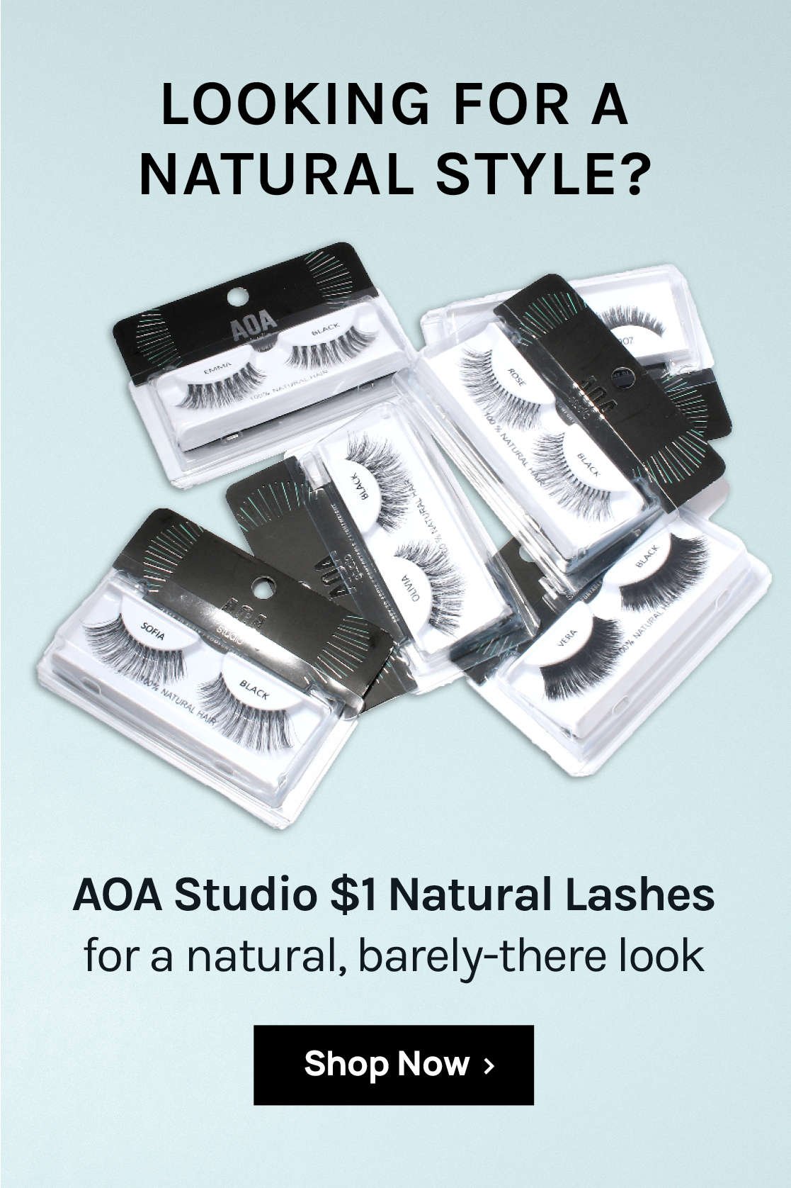 aoa studio $1 natural lashes