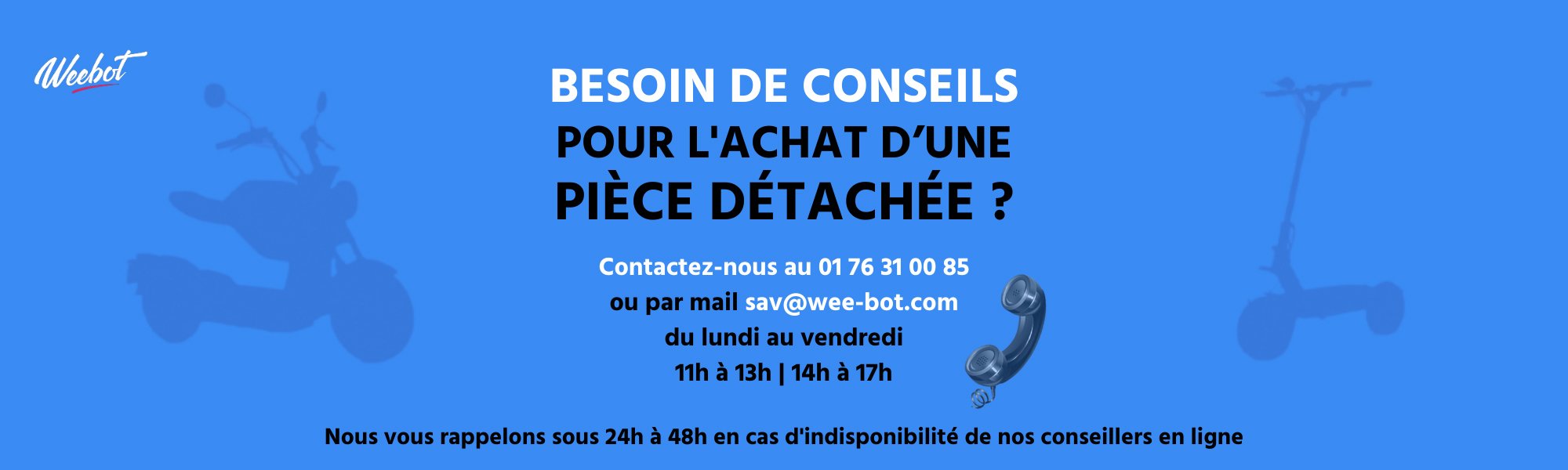 contact Weebot telephone pieces detachées 